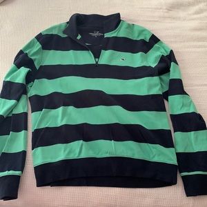 Vineyard Vines rugby stripe quarter zip